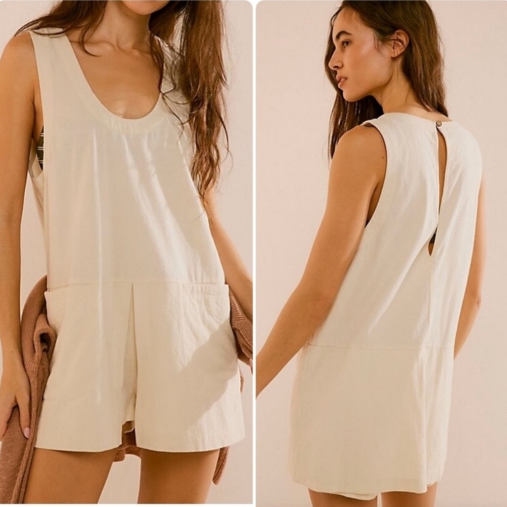 NWT Free Peopl Cream Minimalist VISTA Skort Romper